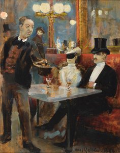 V kavárně v Paříži od Akseli Valdemar Gallen-Kallela