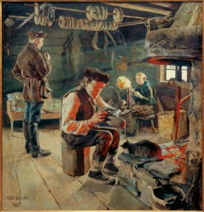 Bauernstube od Akseli Valdemar Gallen Kallela