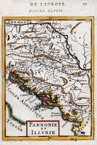 Mapa Maďarska a Balkánu 1683