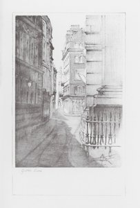 London Lanes: Gutter Lane (litografie)