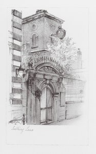 London Lanes: Seething Lane (litografie)
