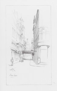 London Lanes: Shoe Lane (litografie) od Alan Stapleton