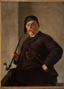 Muž s dýmkou (olej na plátně) od Albano Lugli