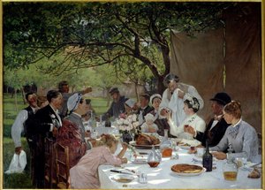 Svatební jídlo v Yport Painting od Alberta Fourieho (1854-1937) 1886 Ne. 3,89x2,53 m Rouen, musee des Beaux Arts od Albert Auguste Fourie