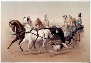 Vůz Viktorie a koně Tarbese Grafika Alberta Adama (1833-?) Paříž 19. století, Musee Carnavalet