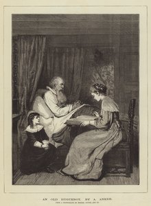 Starý hugenot od Albert Anker