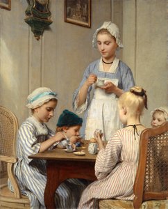 Děti u snídaně, 1879 od Albert Anker