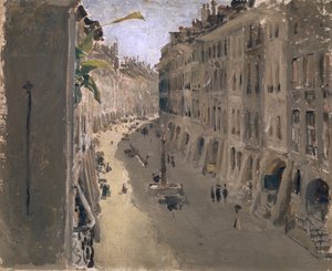 Gerechtigkeitsgasse v Bernu, kolem 1880-90 od Albert Anker