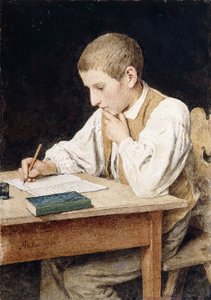 Psací chlapec, 1902 od Albert Anker