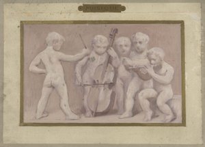 Skica pro Salle des Fêtes v Hôtel de Ville de Paris: Hudba, mezi lety 1889 a 1895 (olej na tužce, papír)