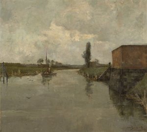 Pohled na okolí Dendermonde od Albert Baertsoen