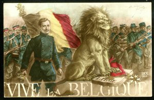 Válka 14-18:Ať žije Belgie, asi 1915 (Pohlednice) od Albert Beerts