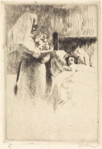 Oznámení o narození Anne-Élisabeth Besnard (rodný list Anne-Élisabeth Besnard) od Albert Besnard