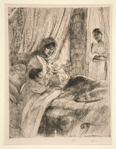 Oběd (nebo, Šťastné mateřství) [Lunch (nebo, Šťastné mateřství)] od Albert Besnard