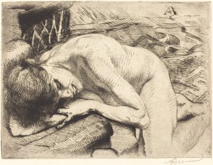 Model spí na podlaze od Albert Besnard