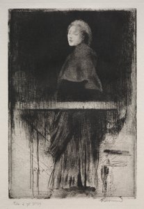Žena s pláštěnkou od Albert Besnard