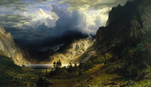 Bouře ve Skalistých horách, hora Rosalie od Albert Bierstadt