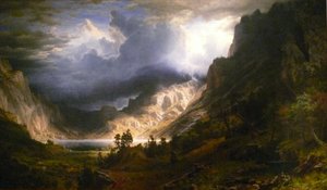 Bouře ve Skalistých horách, hora Rosalie od Albert Bierstadt