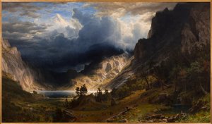 Bouře ve Skalistých horách, hora Rosalie od Albert Bierstadt