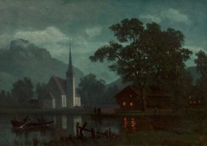 Lucernské jezero, Švýcarsko od Albert Bierstadt