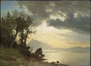 Jezero Tahoe, Kalifornie od Albert Bierstadt