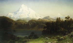 Mount Hood v Oregonu, od Albert Bierstadt
