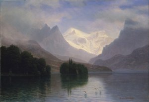 Horská scéna od Albert Bierstadt