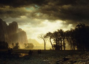 Passing Storm v Yosemite, 1865 od Albert Bierstadt
