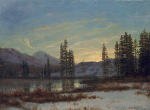 Sníh ve Skalistých horách od Albert Bierstadt