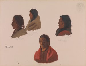 Studie indiánských náčelníků vyrobené ve Fort Laramie, ca. 1859. od Albert Bierstadt
