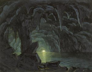 Modrá jeskyně, Capri od Albert Bierstadt