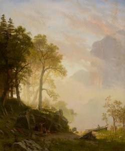Řeka Merced v Yosemitském národním parku od Albert Bierstadt