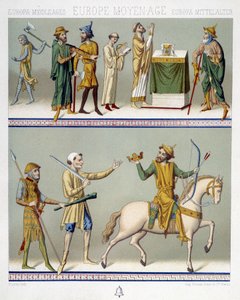 Civilní kostýmy ve středověku - v „historickém kostýmu“ od Racineta od Albert Charles August Racinet