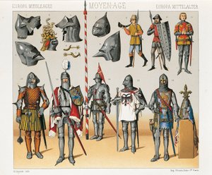 Ilustrace z Historických kostýmů Augusta Racineta, svazek IV od Albert Charles August Racinet
