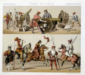Válečníci v 16. století - v „historickém kostýmu“ od Racineta od Albert Charles August Racinet