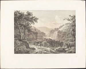 Cascatella di Tivoli, druhý pohled od Albert Christoph Dies