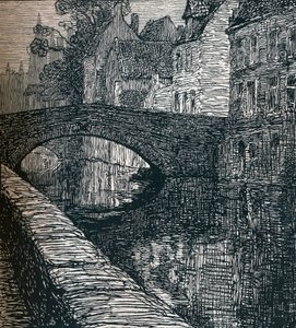 Bruggy: Le Quai Vert The Green Quay, 1916, 1917 od Albert Delstanche