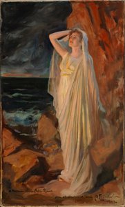 Aino Ackté jako Alkestis na březích Styxu od Albert Edelfelt