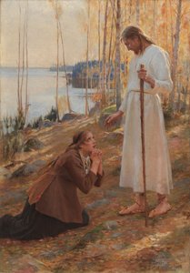 Kristus a Marie Magdaléna, finská legenda od Albert Edelfelt