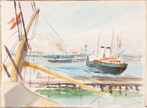 Z kodaňského přístavu, skica od Albert Edelfelt