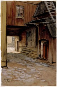 Dům v Porvoo od Albert Edelfelt