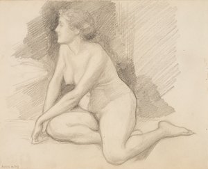 Sedět nahý od Albert Edelfelt