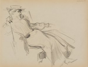 Sedící žena od Albert Edelfelt