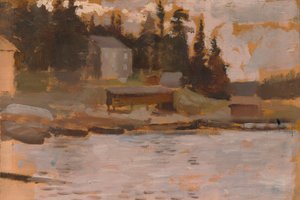 Krajinářská skica z Hamari od Albert Edelfelt