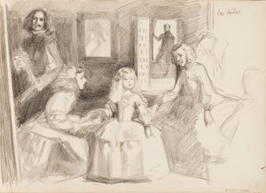 Las Meninas, skica podle Diega Velázqueze