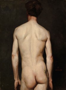 Mužský model, akademická studie od Albert Edelfelt