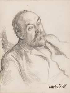 Skica mužského portrétu od Albert Edelfelt