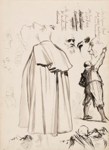 Mužské postavy, tváře od Albert Edelfelt