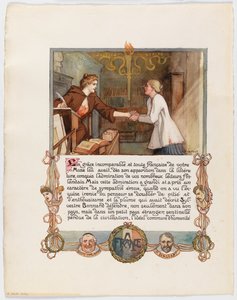 Petice adresovaná Anatoleovi Franceovi, strana 1/2 od Albert Edelfelt
