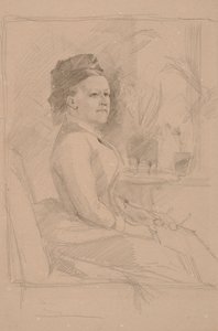 Portrétní studie obchodní radní Sinebrychoffové od Albert Edelfelt